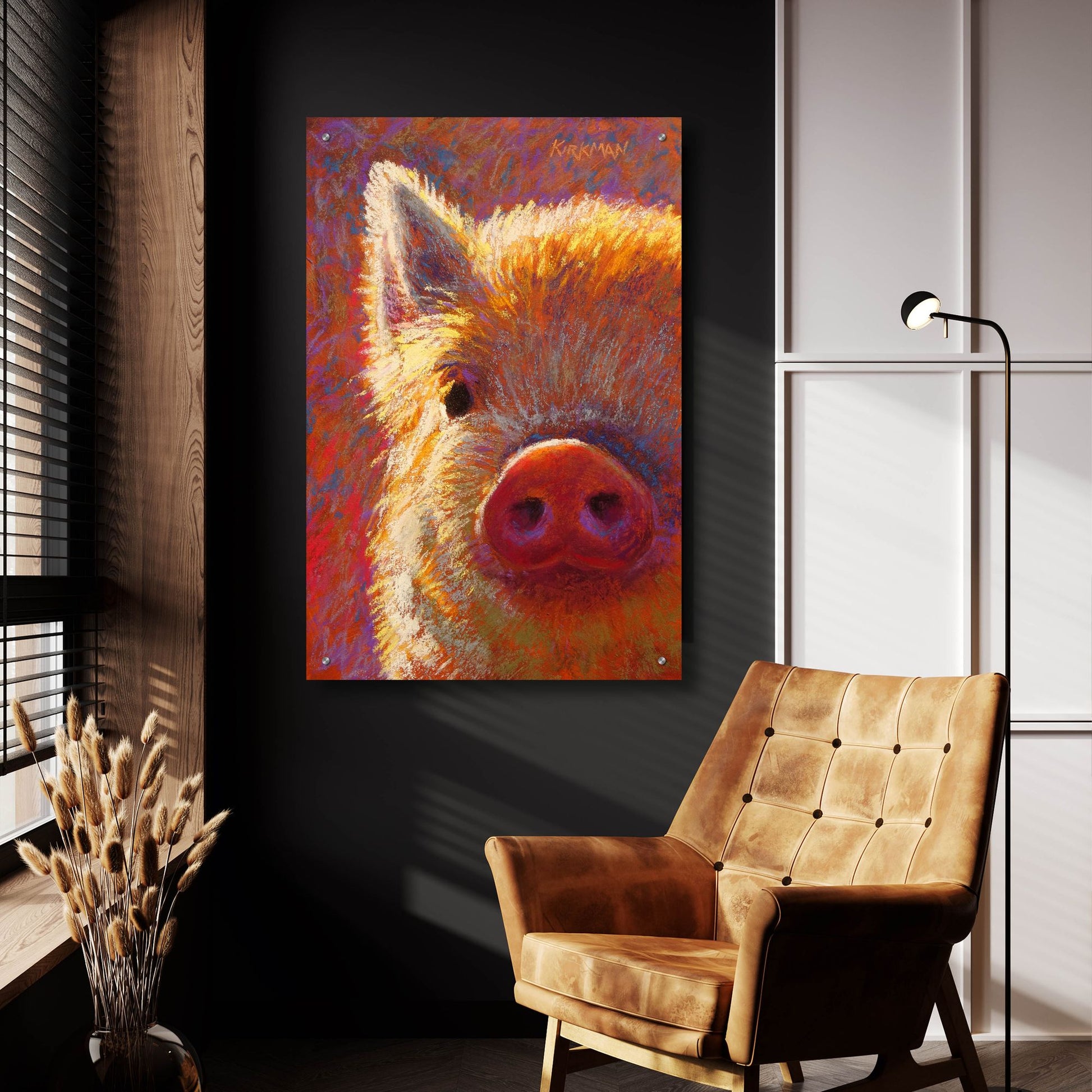 Epic Art 'Piglet Mini Vi2 by Rita Kirkman, Acrylic Glass Wall Art,24x36