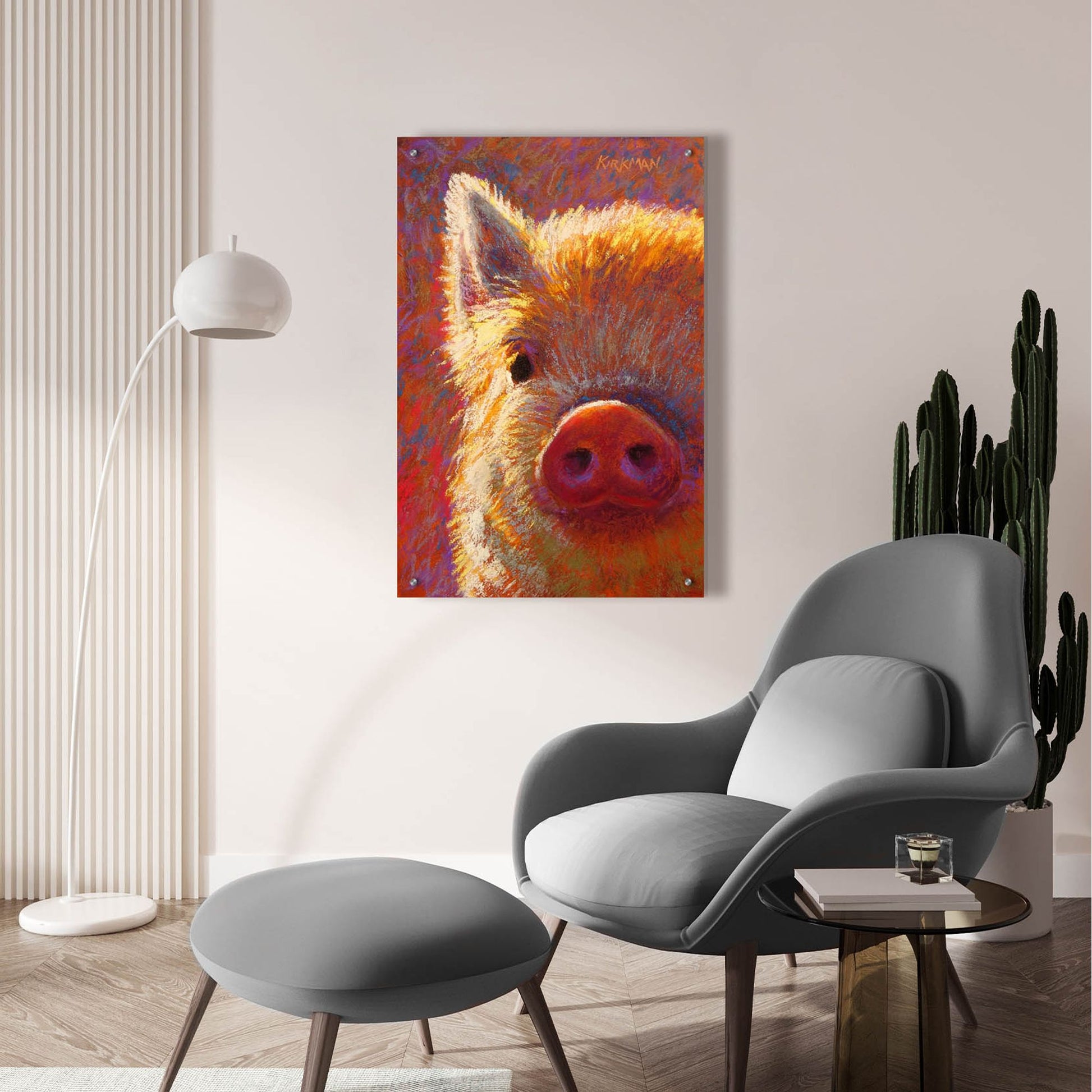 Epic Art 'Piglet Mini Vi2 by Rita Kirkman, Acrylic Glass Wall Art,24x36