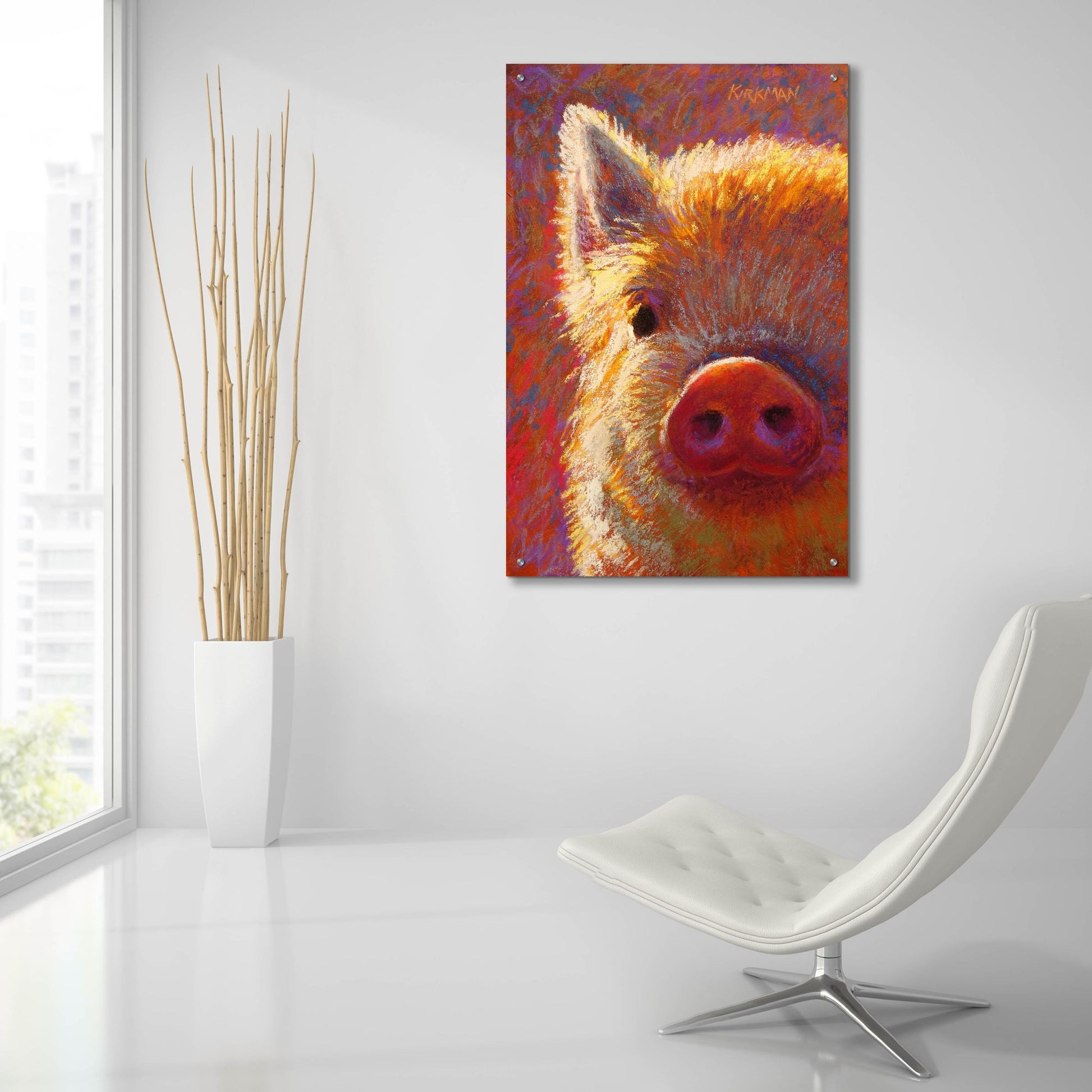 Epic Art 'Piglet Mini Vi2 by Rita Kirkman, Acrylic Glass Wall Art,24x36