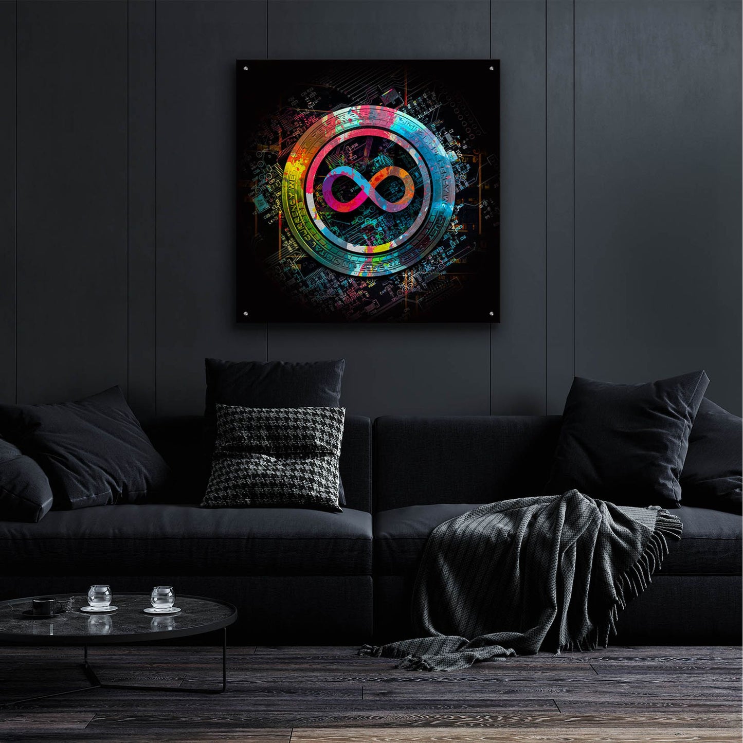 Epic Art 'Icp Crypto Power by Epic Portfolio, Acrylic Glass Wall Art,36x36