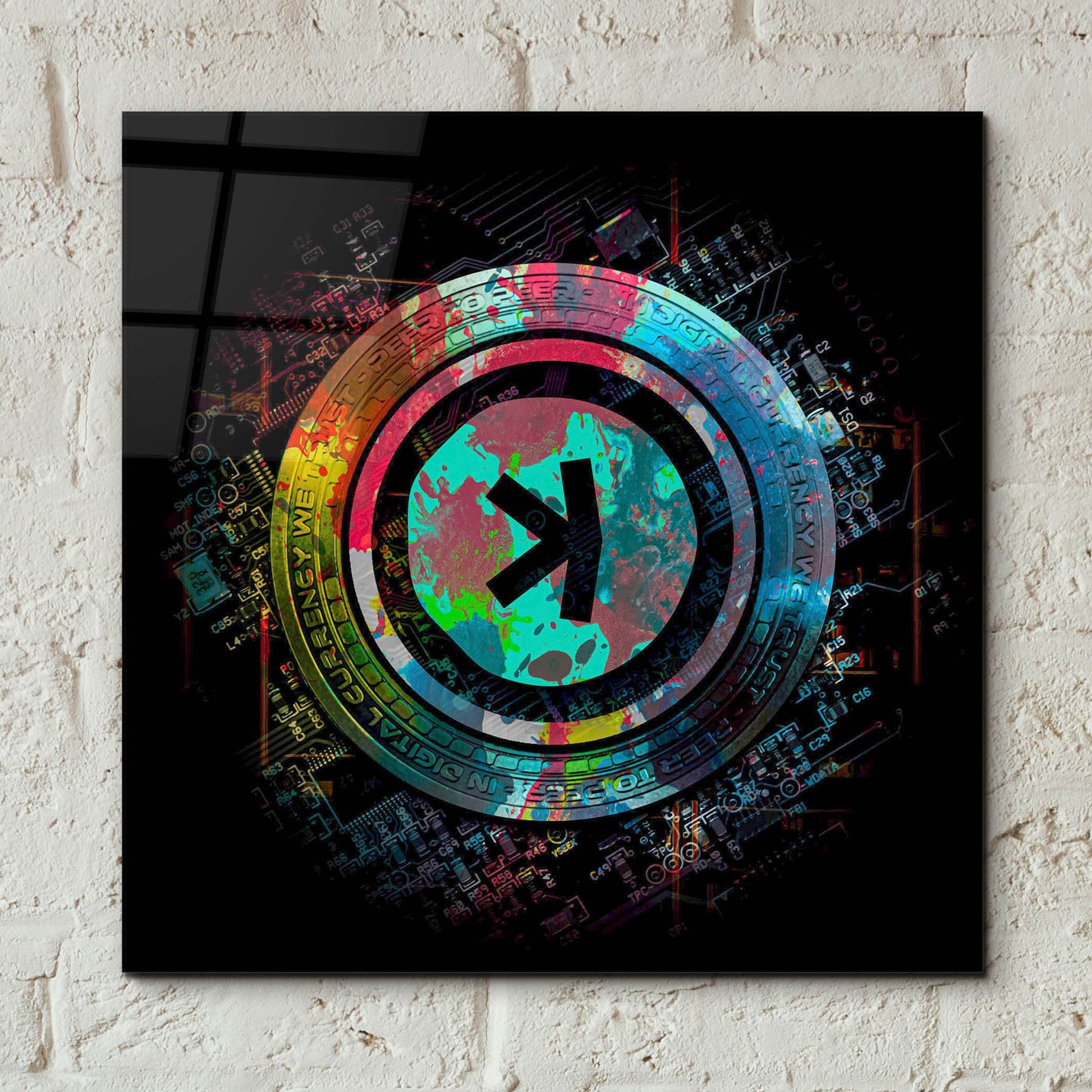 Epic Art 'Kaspa Crypto Power by Epic Portfolio, Acrylic Glass Wall Art,12x12