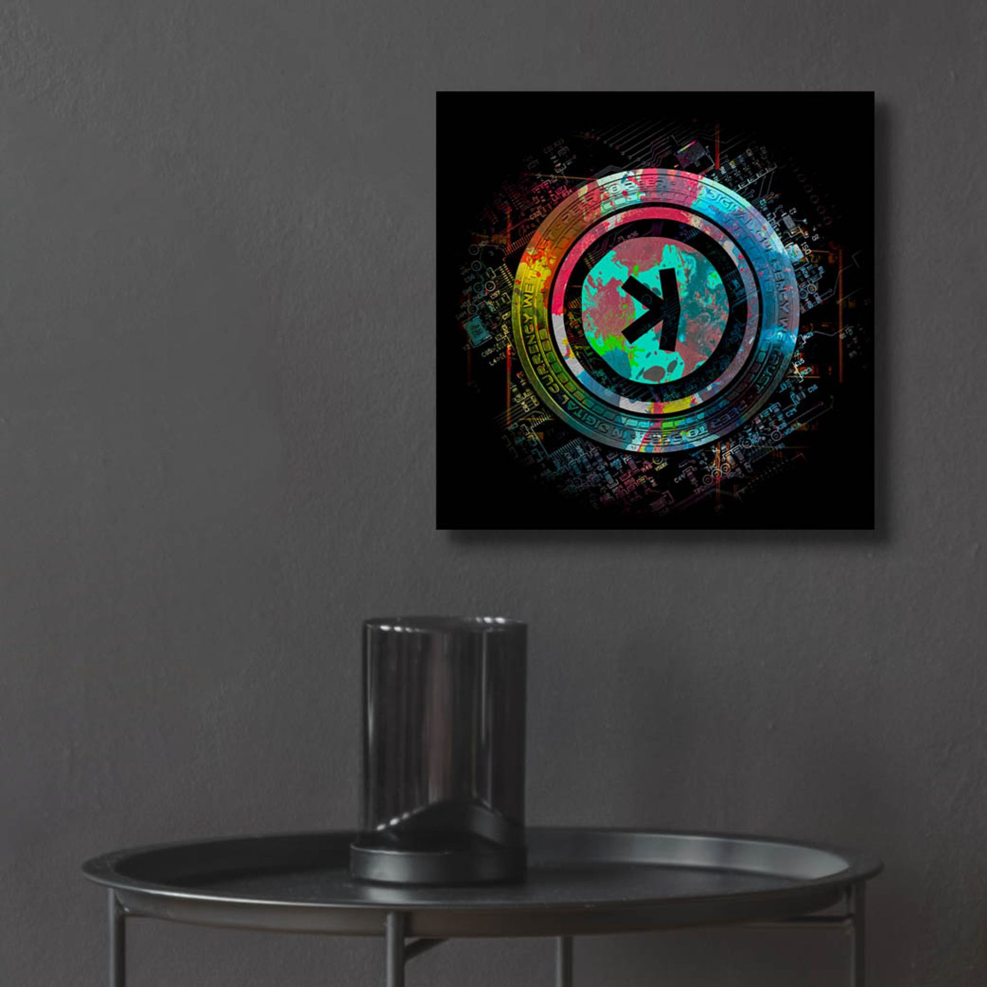 Epic Art 'Kaspa Crypto Power by Epic Portfolio, Acrylic Glass Wall Art,12x12