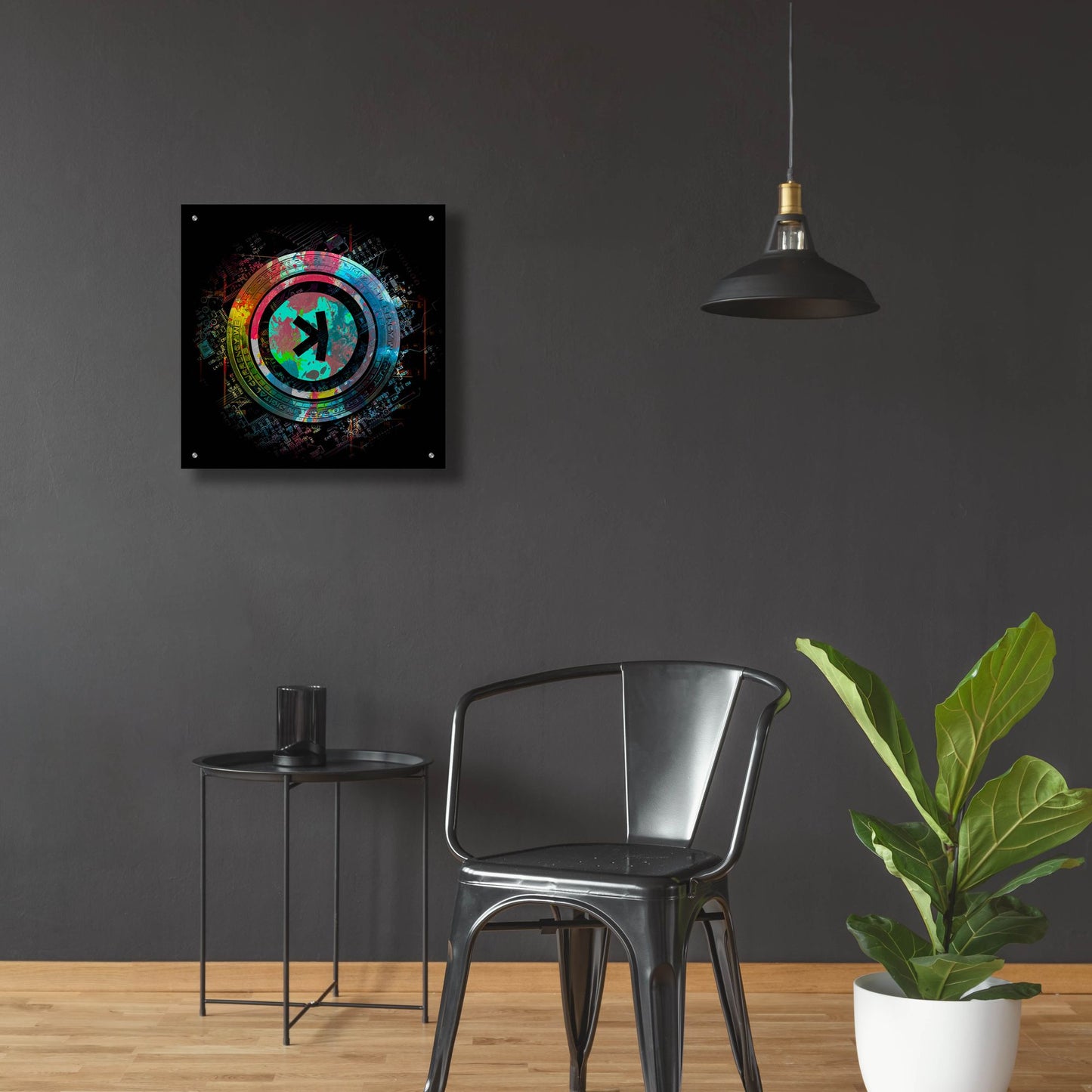 Epic Art 'Kaspa Crypto Power by Epic Portfolio, Acrylic Glass Wall Art,24x24