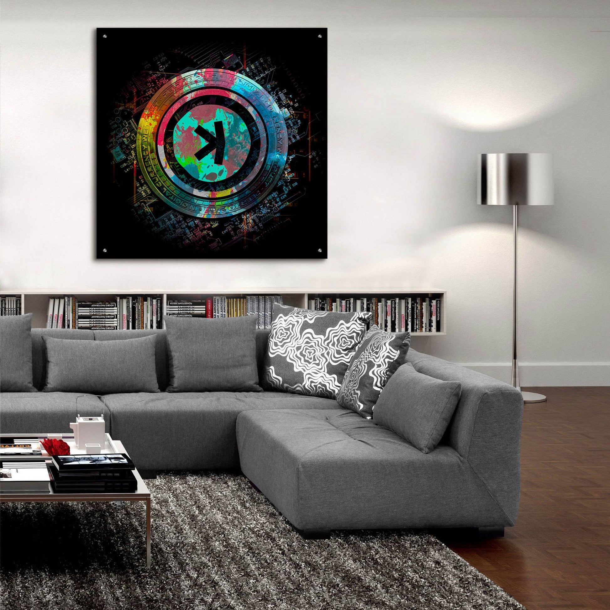 Epic Art 'Kaspa Crypto Power by Epic Portfolio, Acrylic Glass Wall Art,36x36