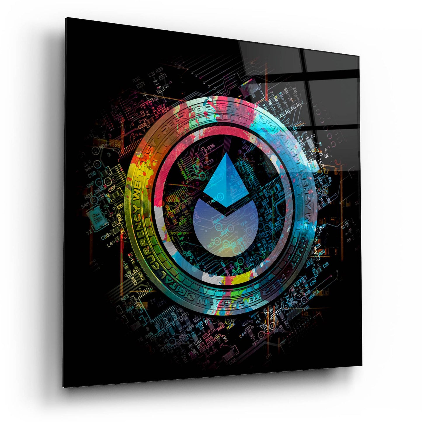 Epic Art 'Lido Crypto Power by Epic Portfolio, Acrylic Glass Wall Art,12x12