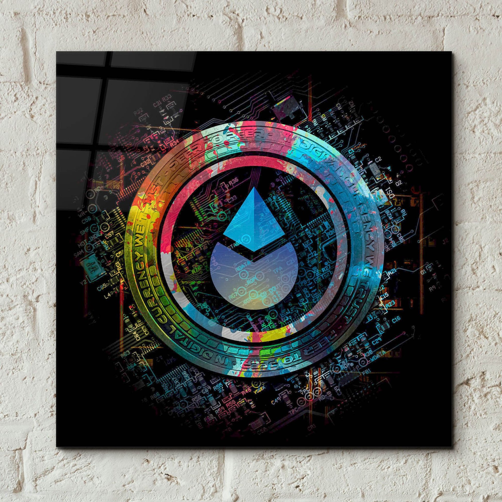 Epic Art 'Lido Crypto Power by Epic Portfolio, Acrylic Glass Wall Art,12x12