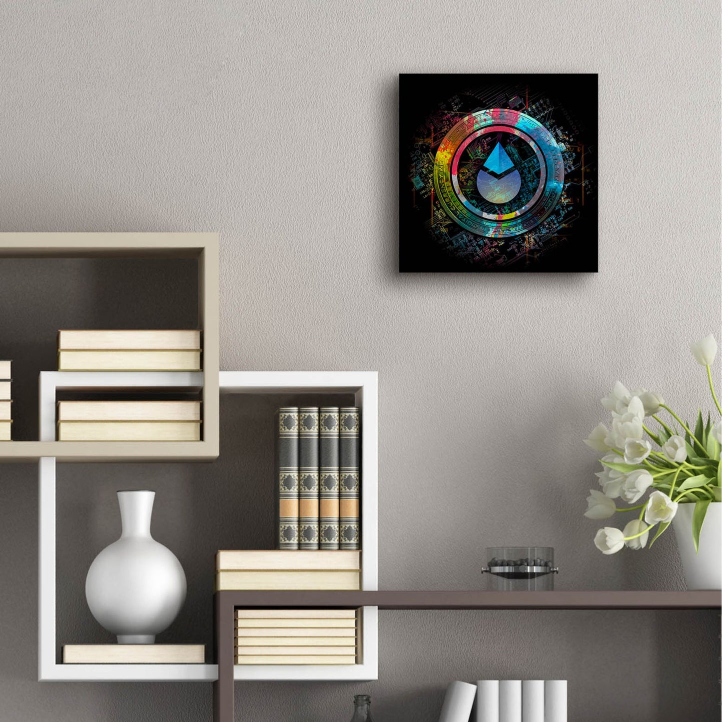 Epic Art 'Lido Crypto Power by Epic Portfolio, Acrylic Glass Wall Art,12x12