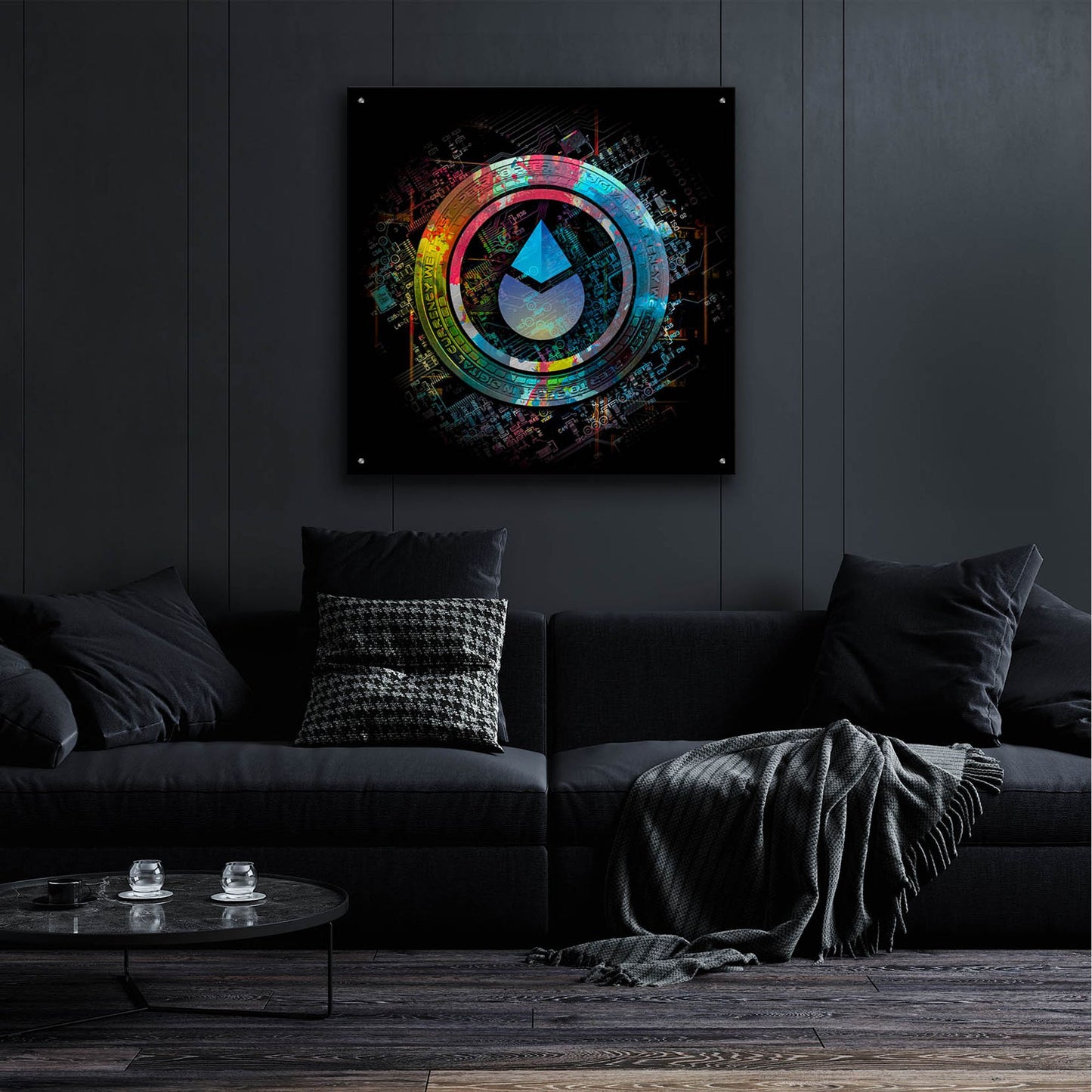 Epic Art 'Lido Crypto Power by Epic Portfolio, Acrylic Glass Wall Art,36x36