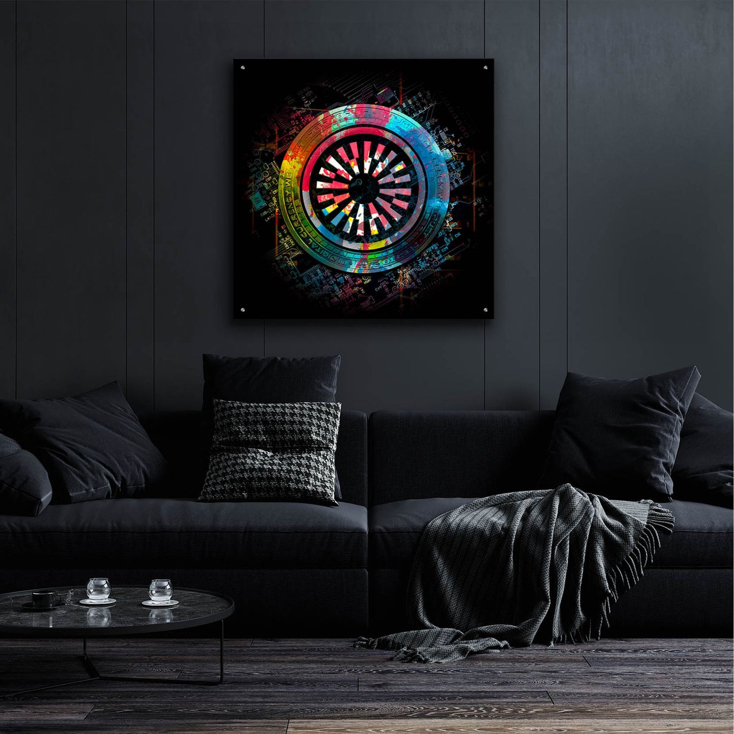 Epic Art 'Mantle Crypto Power by Epic Portfolio, Acrylic Glass Wall Art,36x36