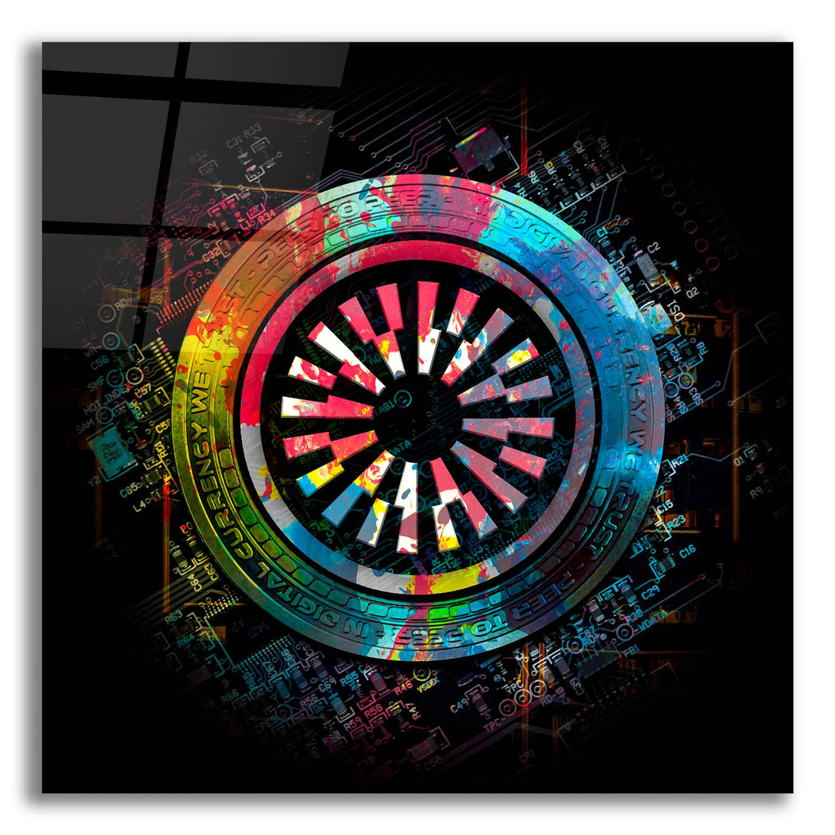 Epic Art 'Mantle Crypto Power by Epic Portfolio, Acrylic Glass Wall Art