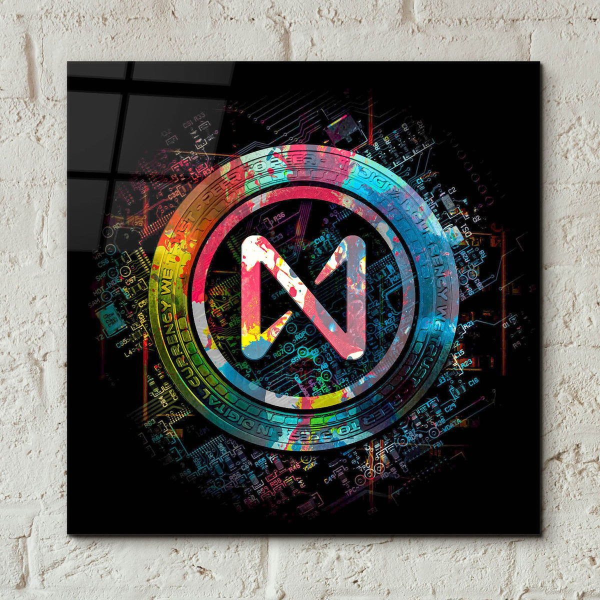 Epic Art 'Near Protocol Crypto Power by Epic Portfolio, Acrylic Glass Wall Art,12x12