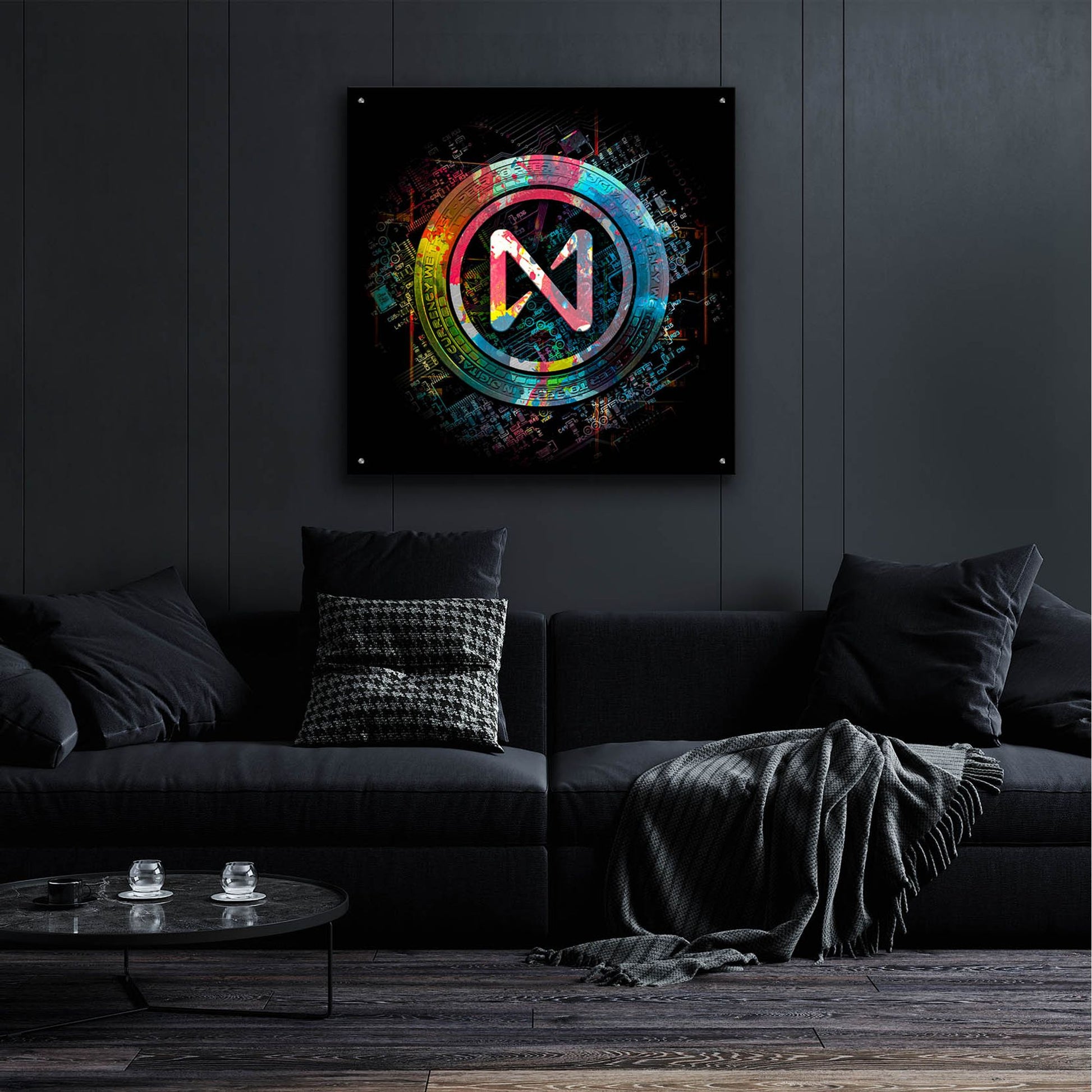 Epic Art 'Near Protocol Crypto Power by Epic Portfolio, Acrylic Glass Wall Art,36x36