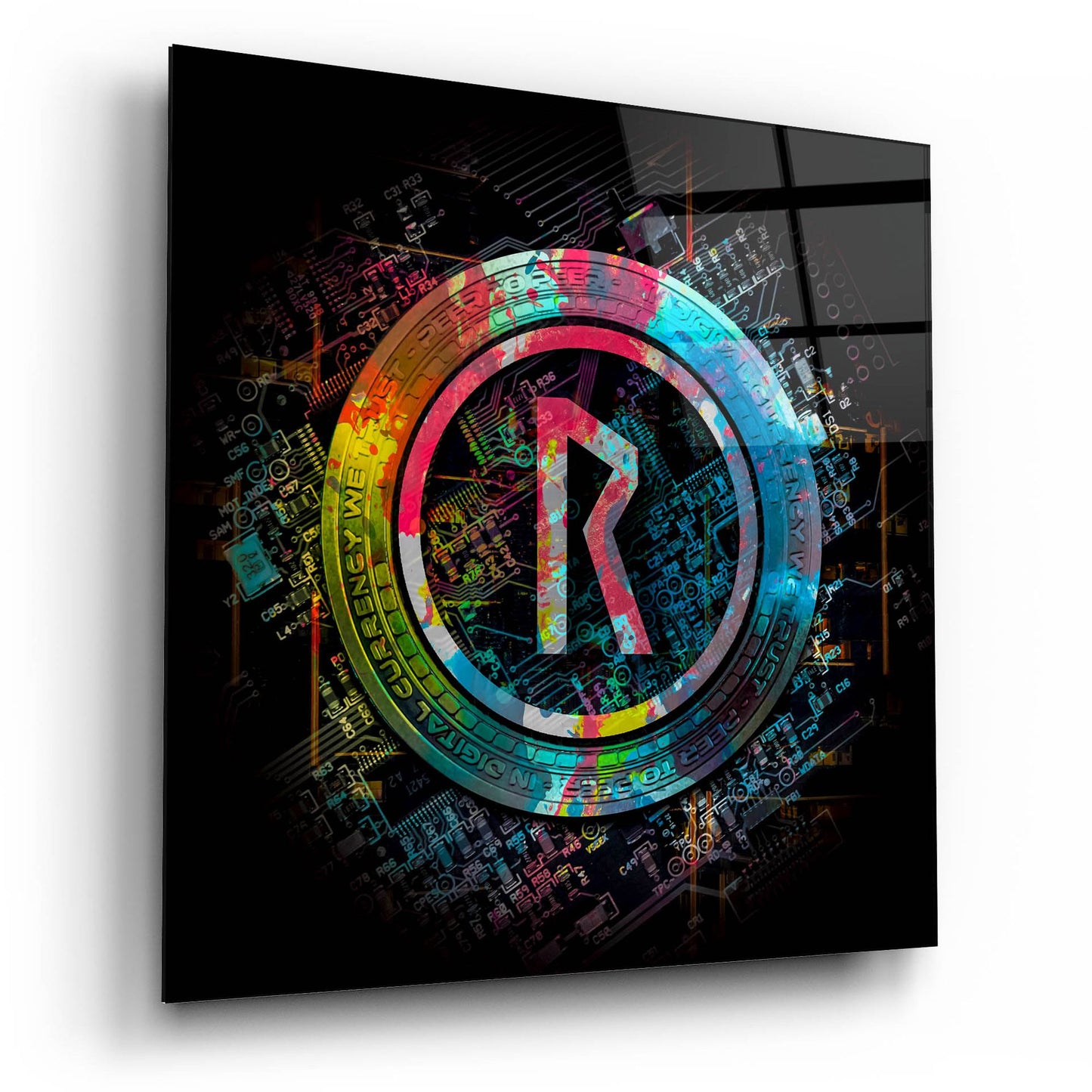 Epic Art 'Thorchain Rune Crypto Power by Epic Portfolio, Acrylic Glass Wall Art,12x12