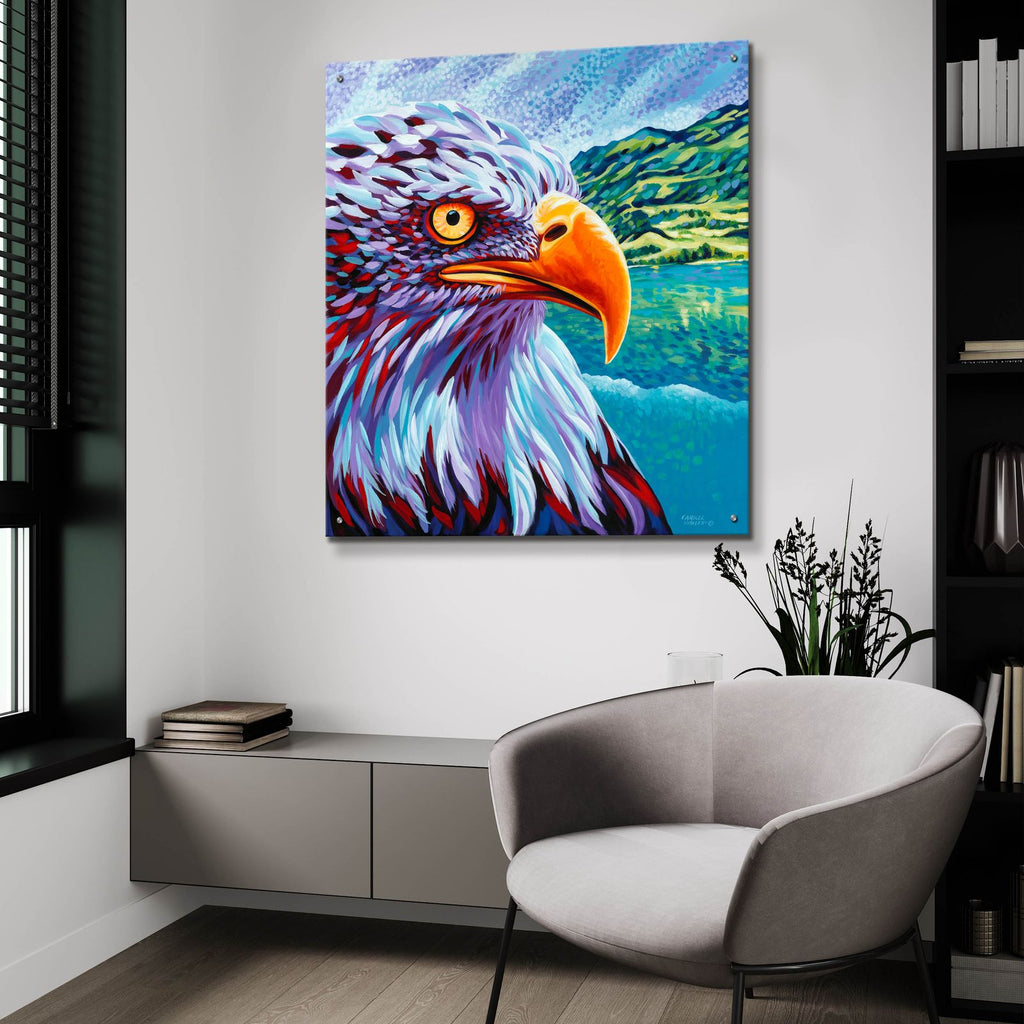 Proud Eagle by Carolee Vitaletti - 36x36 acrylic wall art in a room