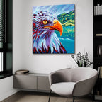 Proud Eagle by Carolee Vitaletti - 36x36 acrylic wall art in a room