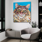High Society Cat by Carolee Vitaletti - 36x36 acrylic wall art in a room