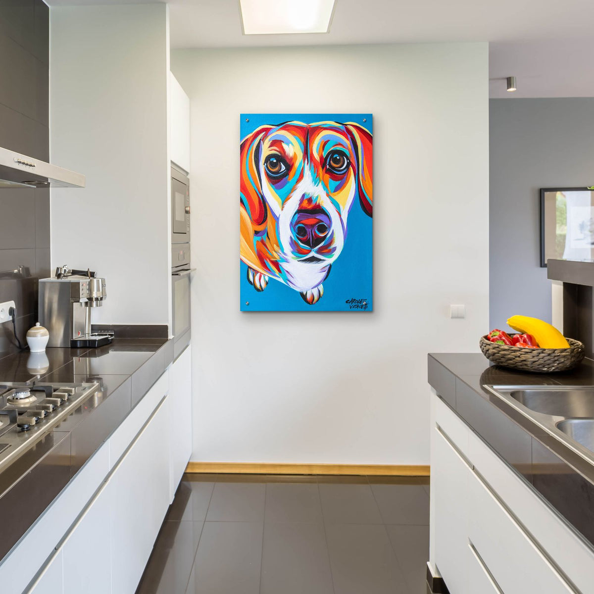 Nosey Dog 2 by Carolee Vitaletti - 24x36 acrylic wall art in a room