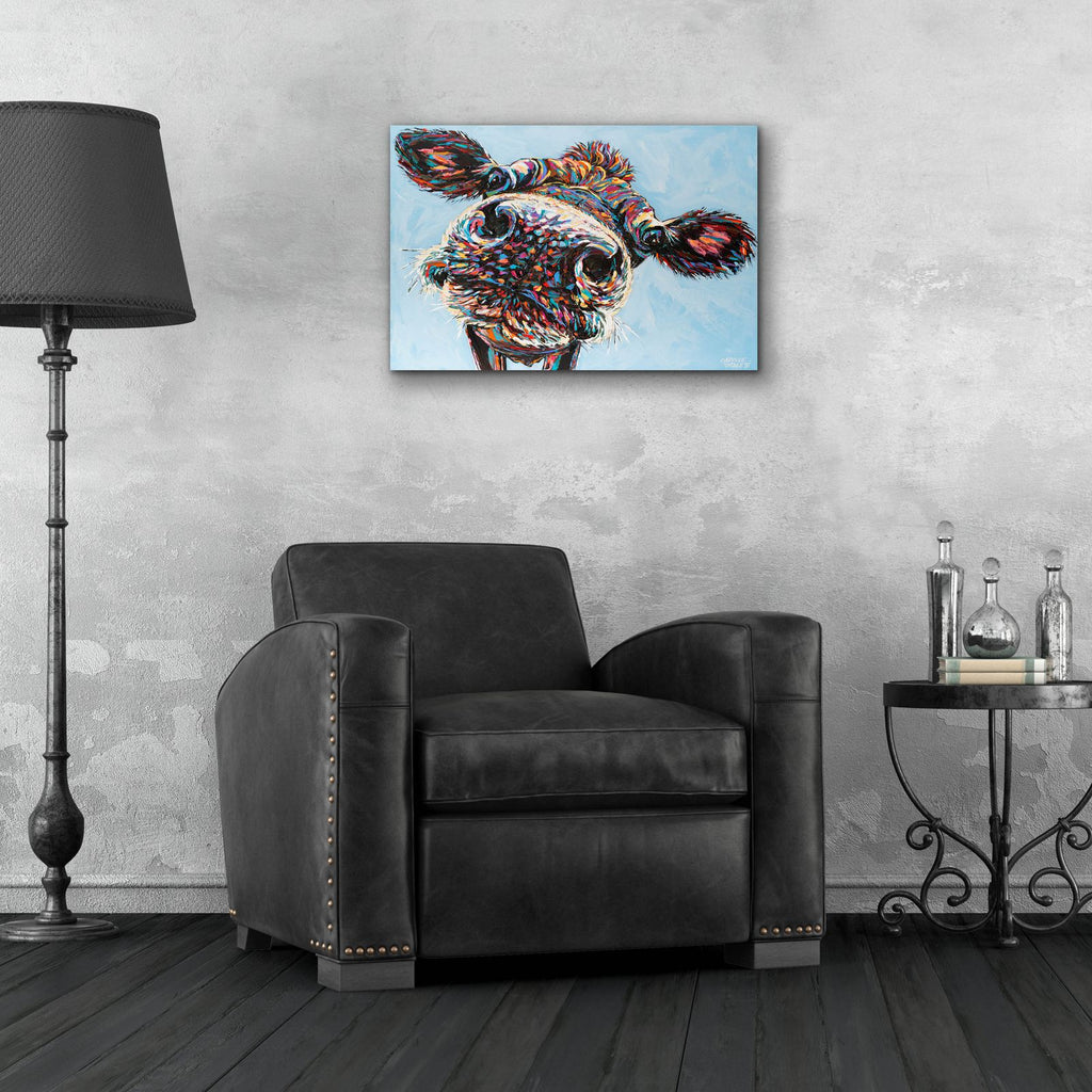 Funny Cow 2 by Carolee Vitaletti - 24x16 acrylic wall art in a room
