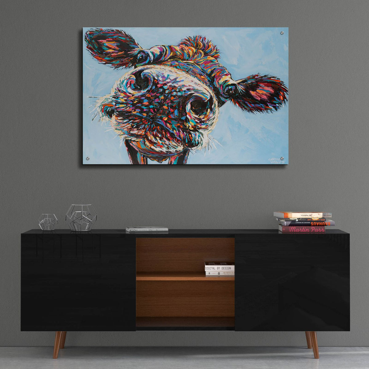 Funny Cow 2 by Carolee Vitaletti - 36x24 acrylic wall art in a room
