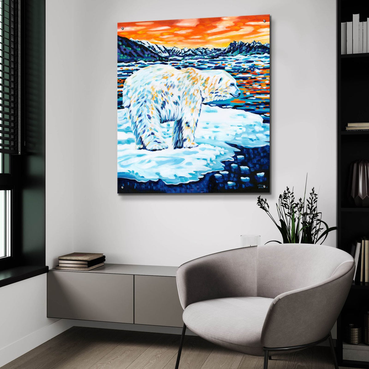 Arctic Plunge by Carolee Vitaletti - 36x36 acrylic wall art in a room
