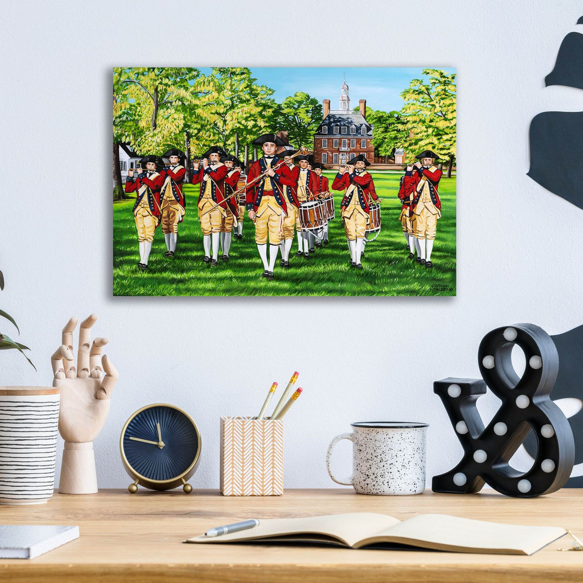 Fife & Drum by Carolee Vitaletti - 16x12 acrylic wall art in a room