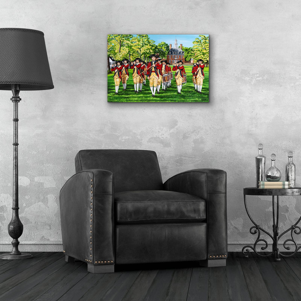 Fife & Drum by Carolee Vitaletti - 24x16 acrylic wall art in a room
