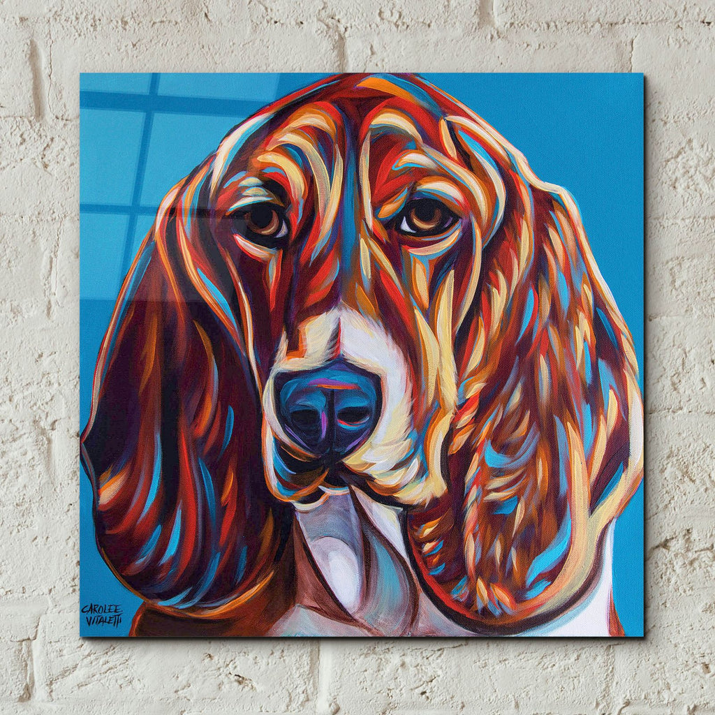 Dog Besties 2 by Carolee Vitaletti - 12x12 acrylic wall art in a room