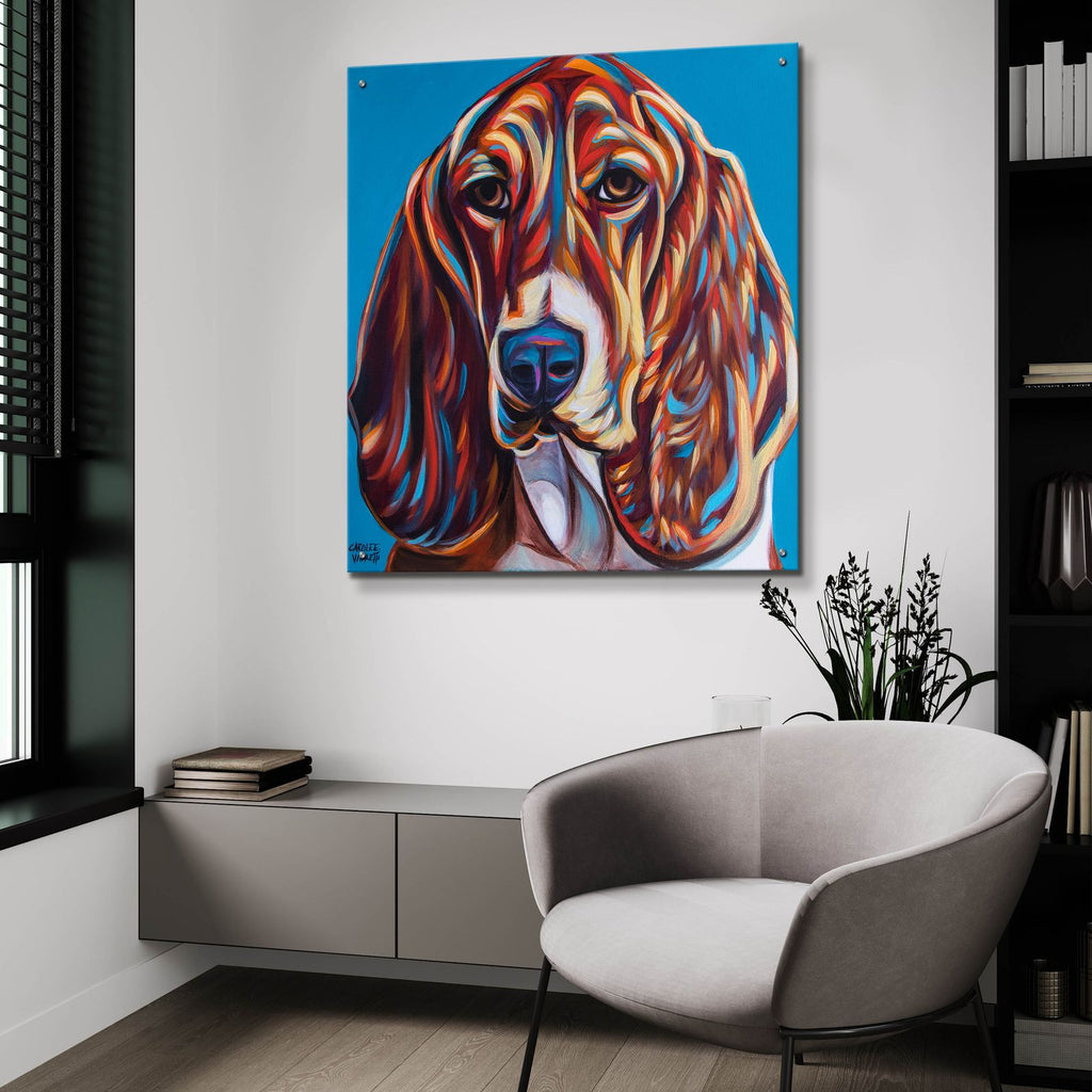 Dog Besties 2 by Carolee Vitaletti - 36x36 acrylic wall art in a room