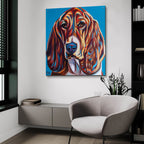 Dog Besties 2 by Carolee Vitaletti - 36x36 acrylic wall art in a room