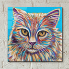 Pastel Cats 2 by Carolee Vitaletti - 12x12 acrylic wall art in a room