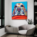 Kaleidoscope Dog 2 by Carolee Vitaletti - 36x36 acrylic wall art in a room
