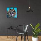 Kaleidoscope Dog 3 by Carolee Vitaletti - 24x24 acrylic wall art in a room