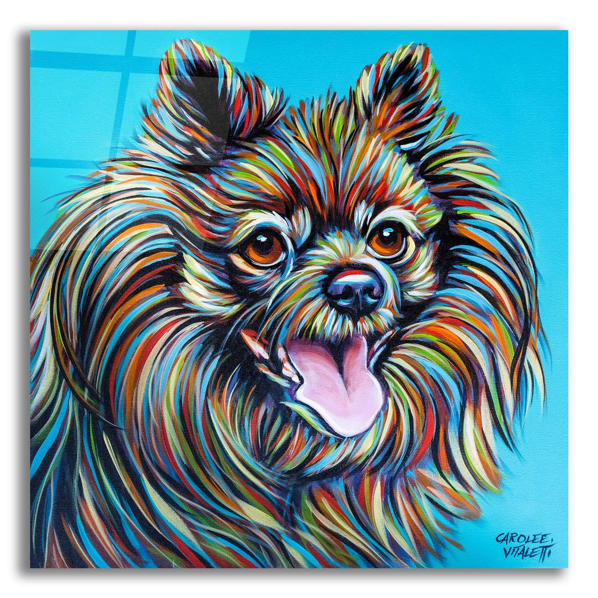 Kaleidoscope Dog 3 by Carolee Vitaletti acrylic glass wall art