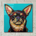 Blue Dark Chihuahua by Carolee Vitaletti - 12x12 acrylic wall art in a room