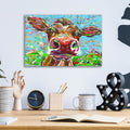 Cow From Another Planet 1 by Carolee Vitaletti - 16x12 acrylic wall art in a room