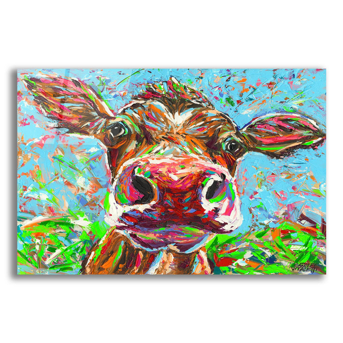 Cow From Another Planet 1 by Carolee Vitaletti acrylic glass wall art