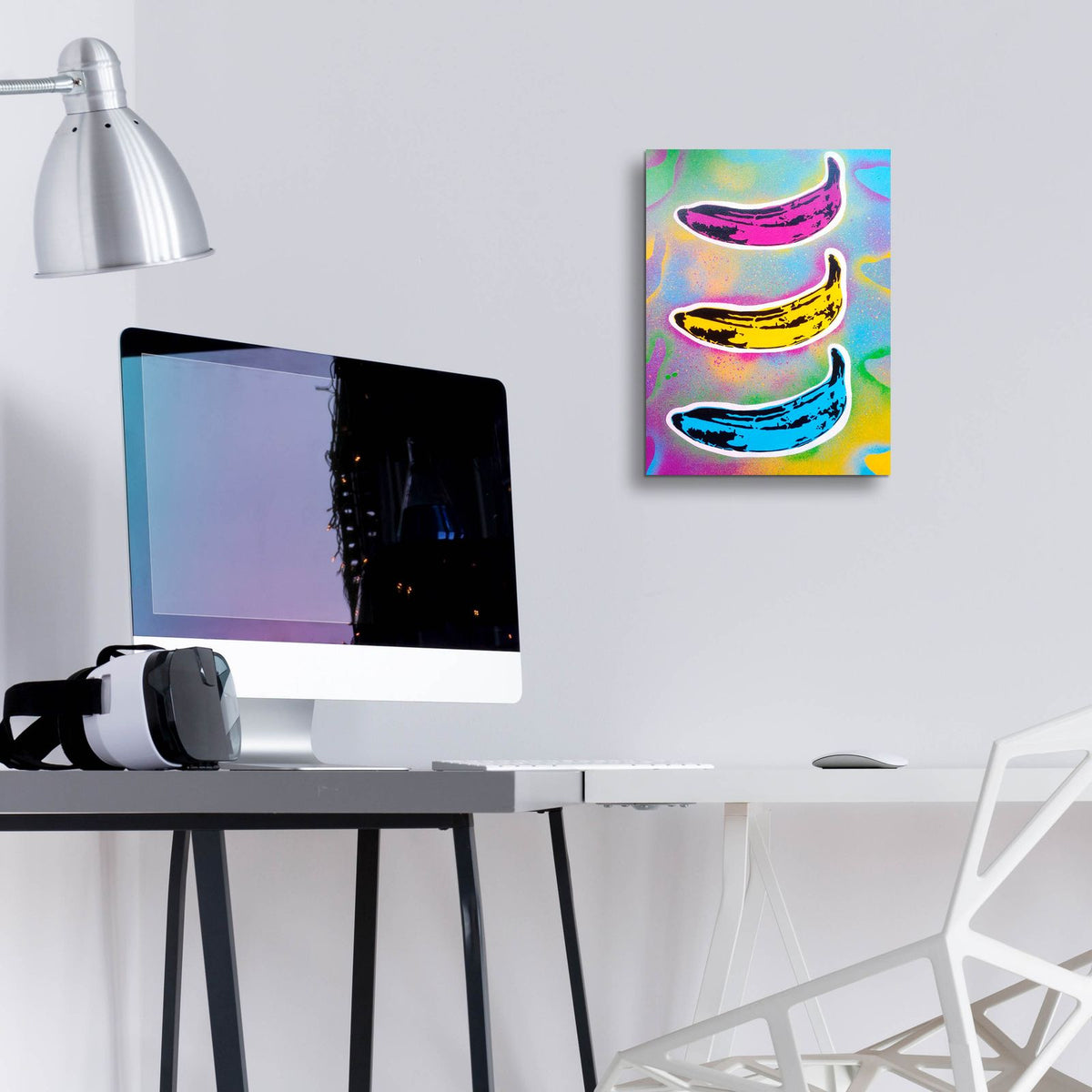Banana Goes Pop by Abstract Graffiti - 12x16 acrylic wall art in a room