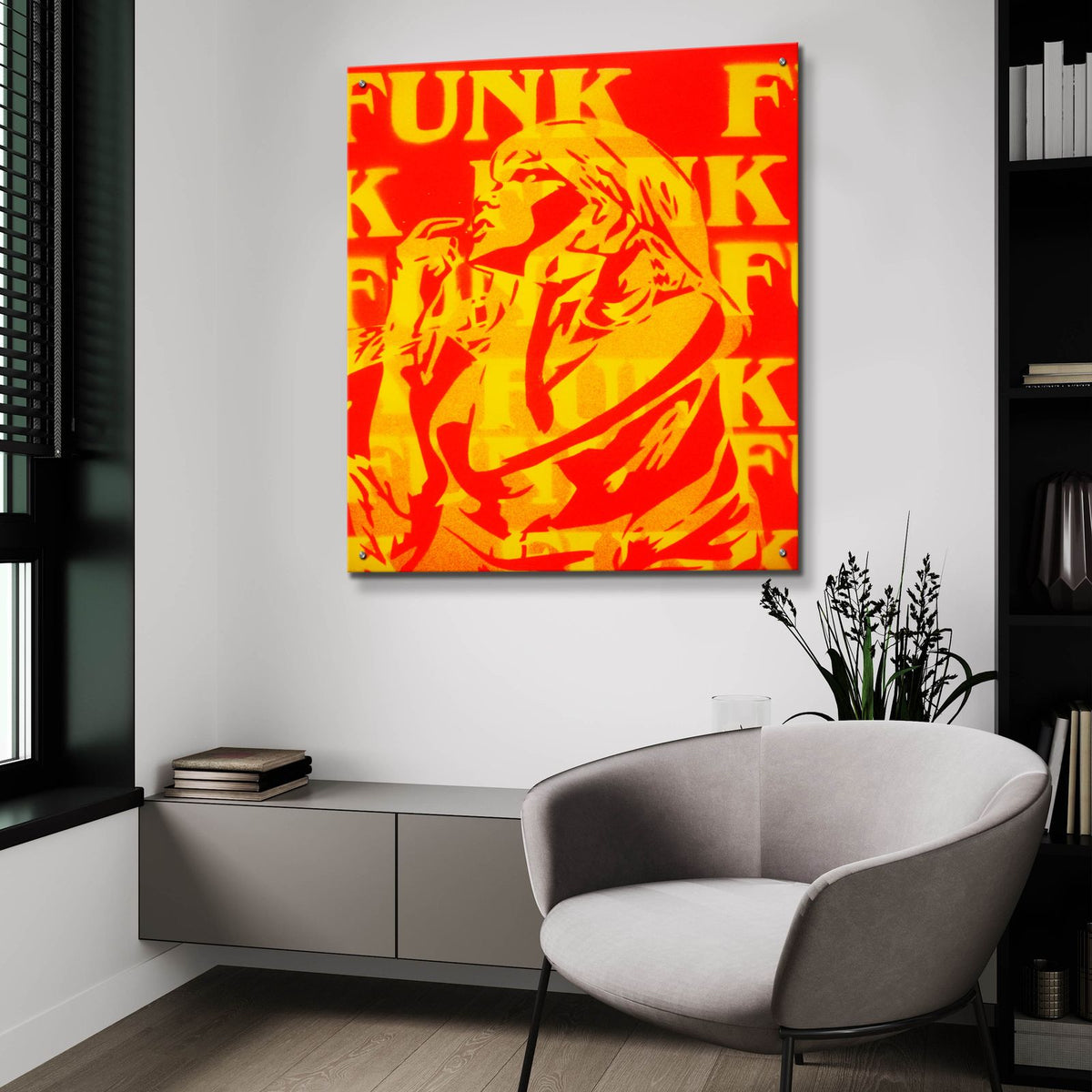 Funk by Abstract Graffiti - 36x36 acrylic wall art in a room