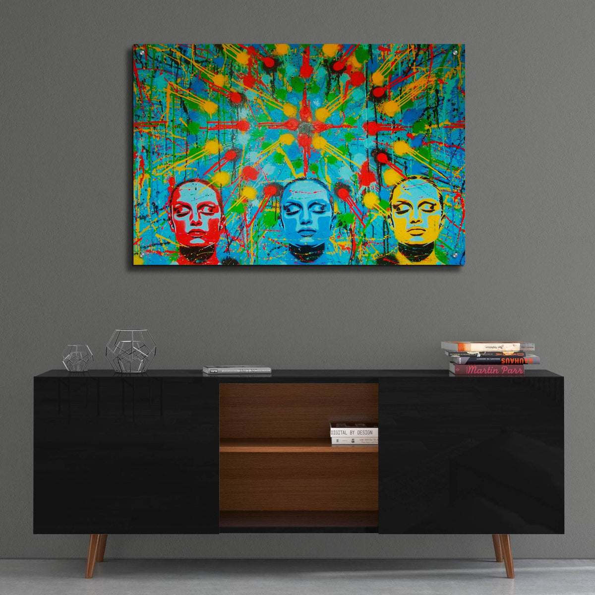 Kaleidoscope Dreamers by Abstract Graffiti - 36x24 acrylic wall art in a room