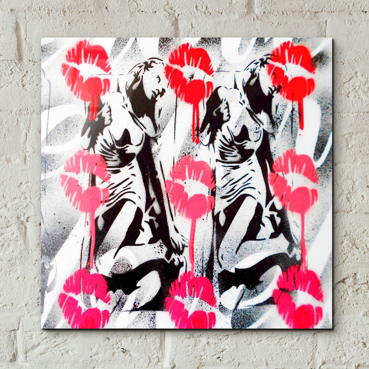 Lip Service by Abstract Graffiti - 12x12 acrylic wall art in a room