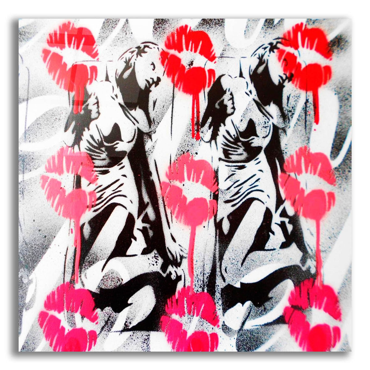 Lip Service by Abstract Graffiti acrylic glass wall art