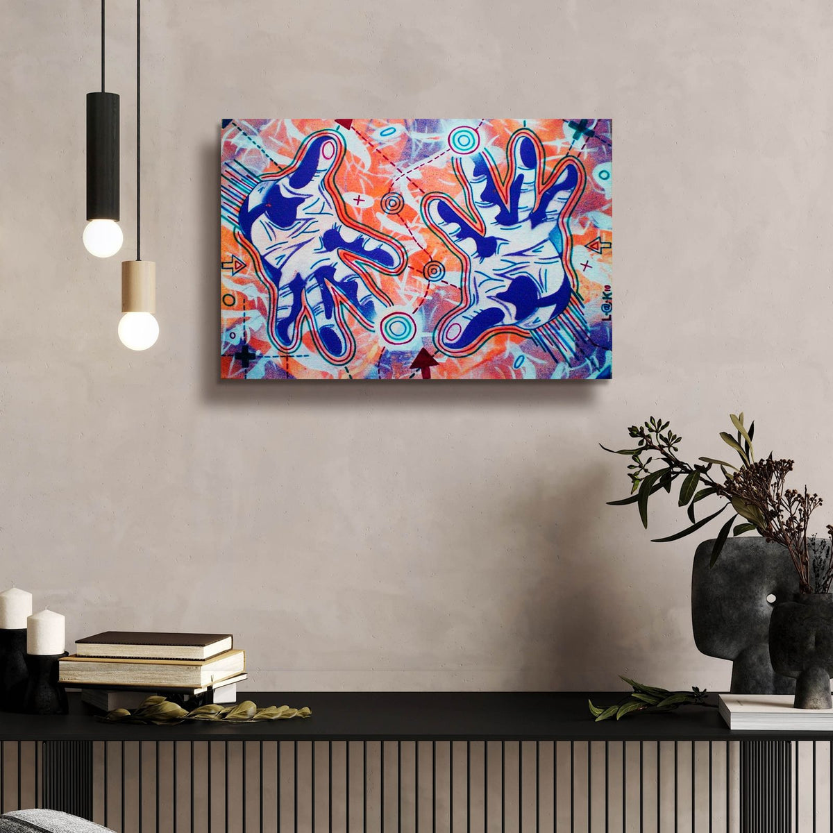 Magic by Abstract Graffiti - 24x16 acrylic wall art in a room