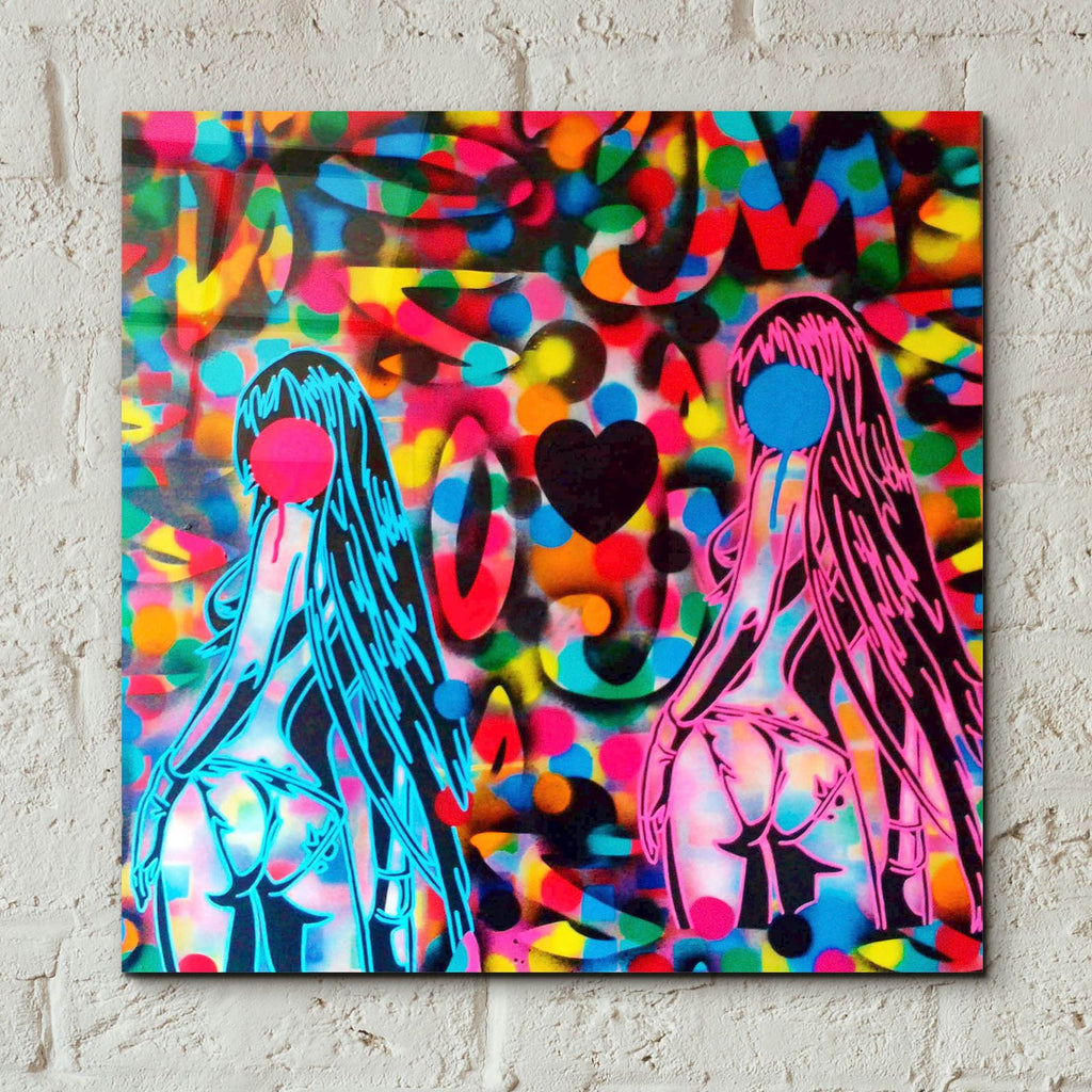 Manga by Abstract Graffiti - 12x12 acrylic wall art in a room