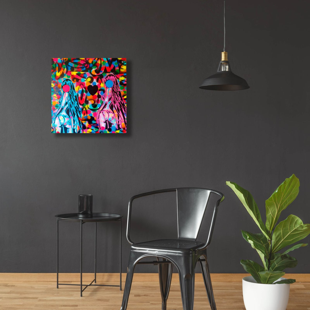 Manga by Abstract Graffiti - 24x24 acrylic wall art in a room