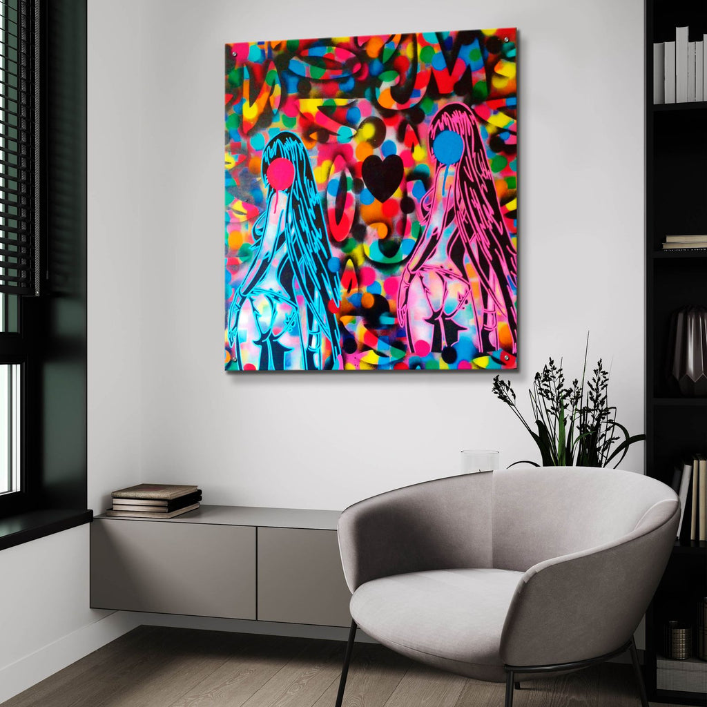 Manga by Abstract Graffiti - 36x36 acrylic wall art in a room
