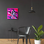 Revolver Pinks by Abstract Graffiti - 24x24 acrylic wall art in a room