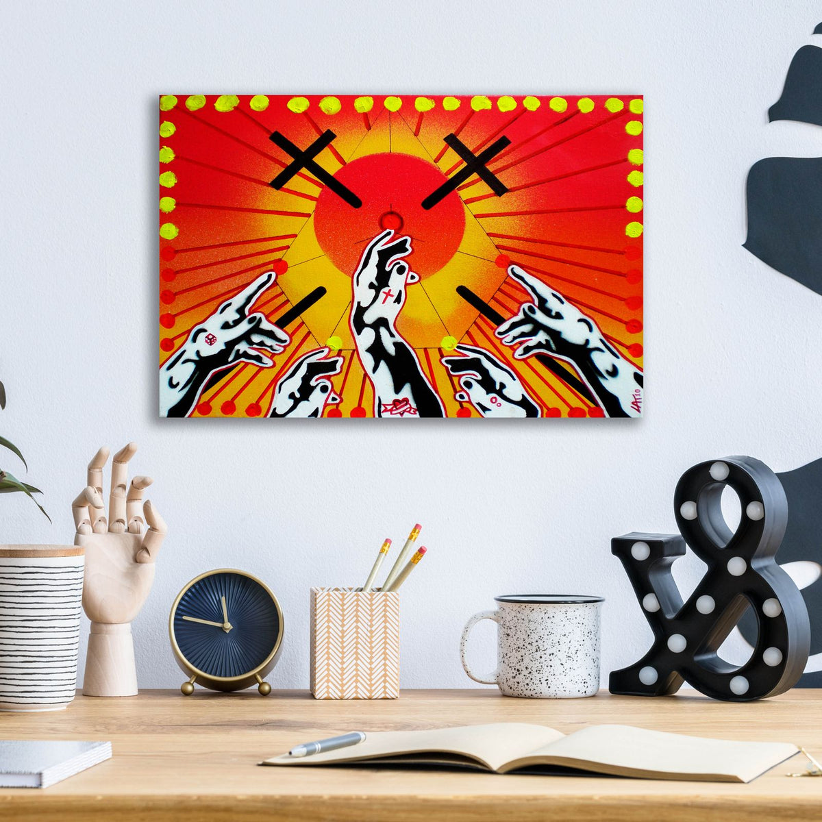Worship by Abstract Graffiti - 16x12 acrylic wall art in a room