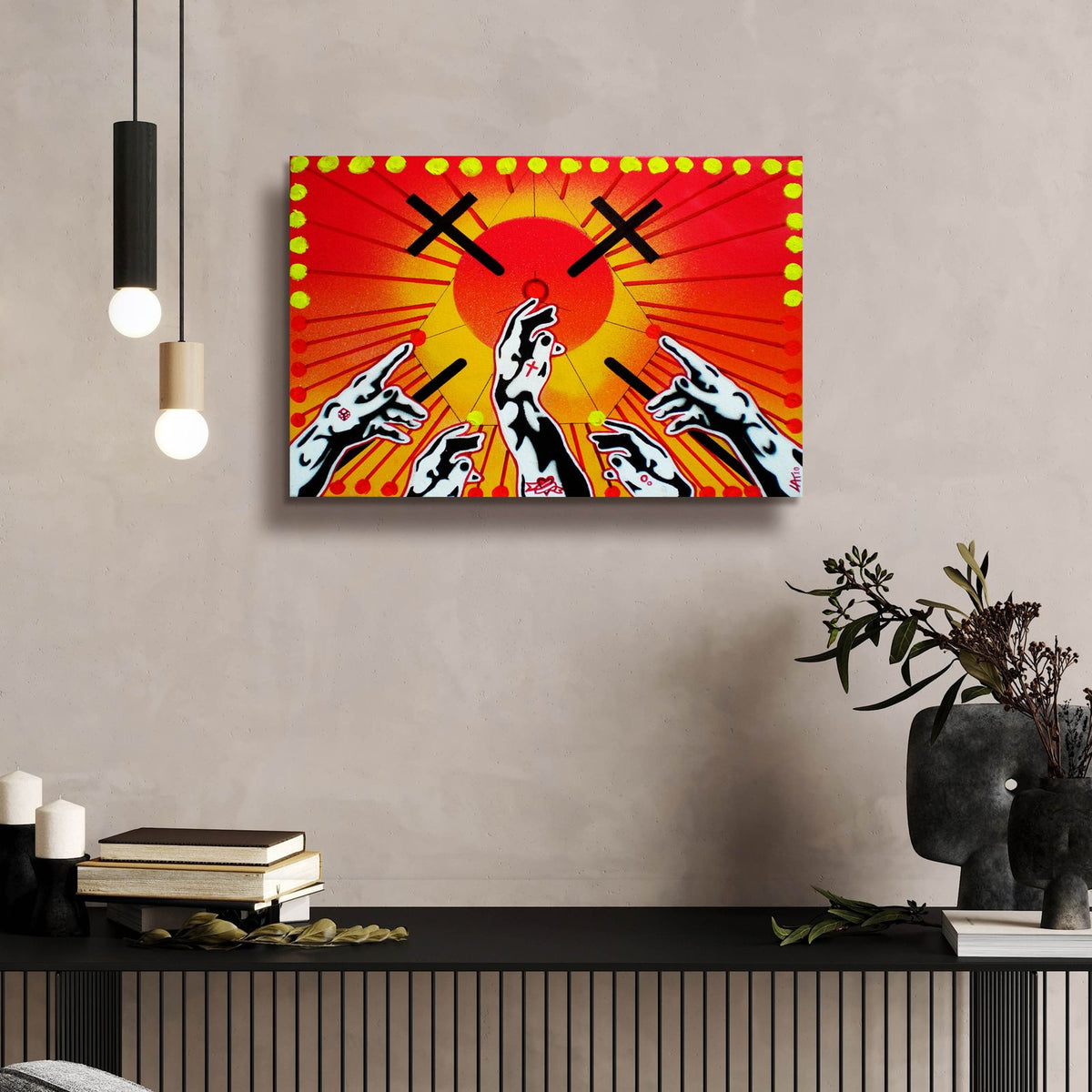 Worship by Abstract Graffiti - 24x16 acrylic wall art in a room