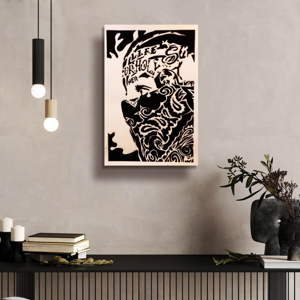 Bandana Man by Abstract Graffiti - 16x24 acrylic wall art in a room