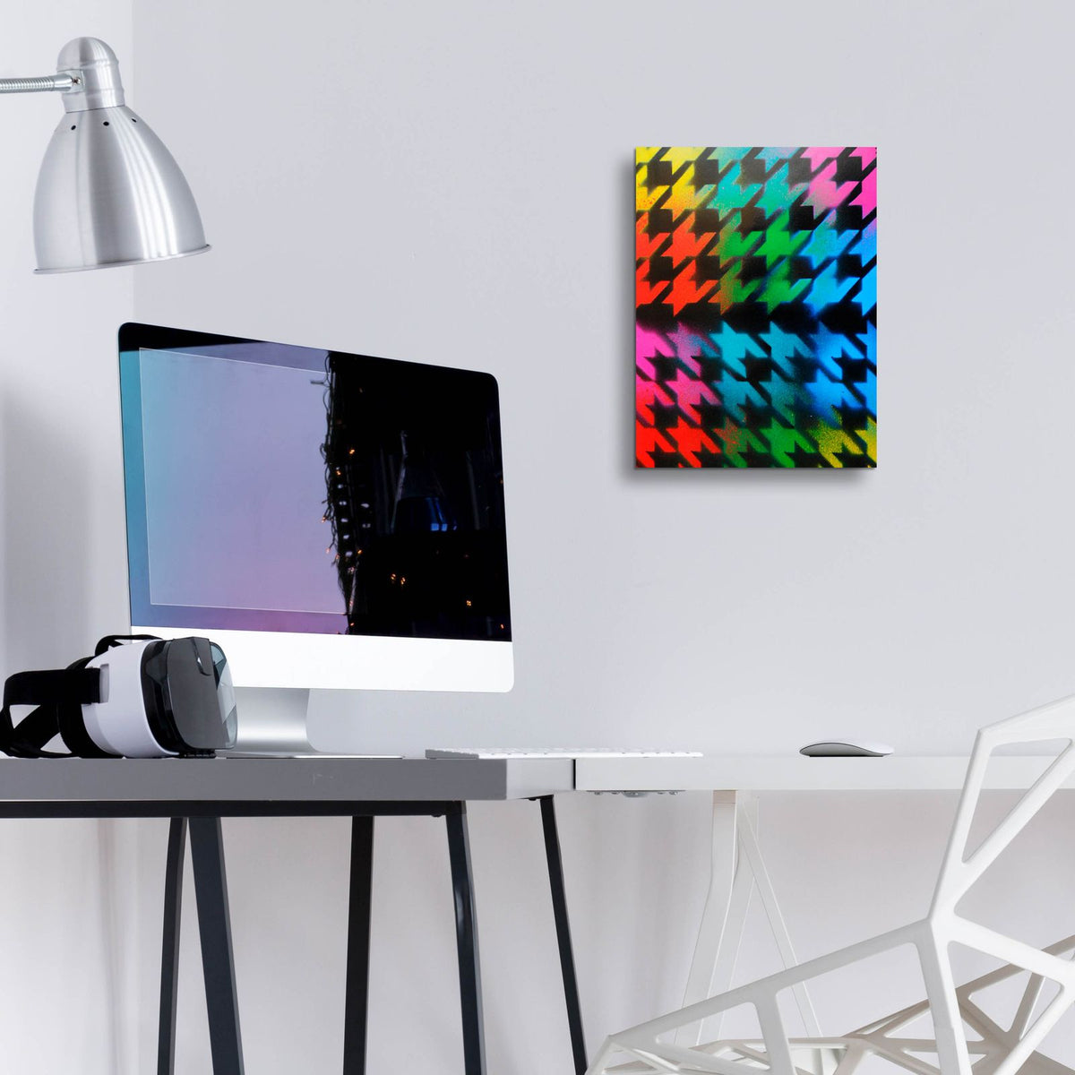 Houndstooth by Abstract Graffiti - 12x16 acrylic wall art in a room